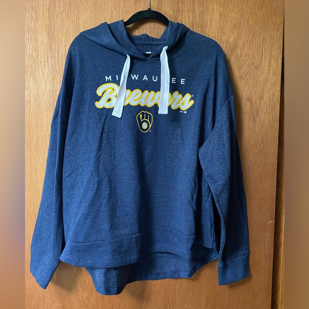 Fanatics Milwaukee Brewers Hi-low Hem Hooded Sweatshirt